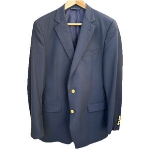 Brooks Brothers Men Loro Piana Naby Blue Classic Fit Wool 1818 Blazer 41R $898